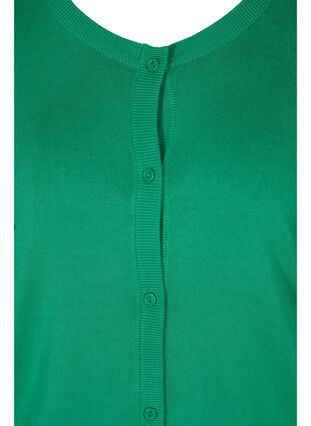 Zizzi Strikkecardigan med knapper i viskoseblanding, Jolly Green, Packshot image number 2