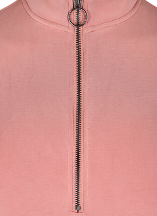 Tunikakjole med høy hals og glidelåsdetalj, Brick Dust, Packshot image number 2
