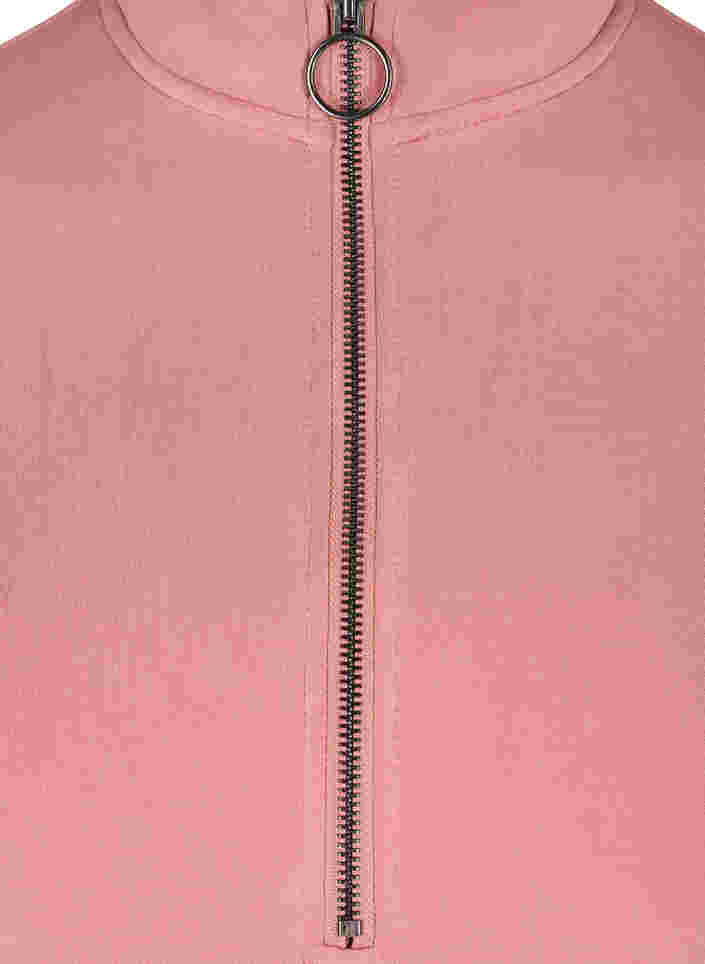 Tunikakjole med høy hals og glidelåsdetalj, Brick Dust, Packshot image number 2
