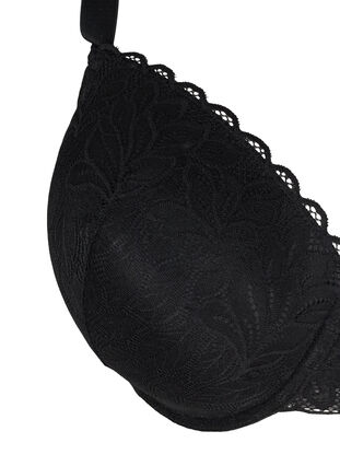 Alma BH med bøyle og blonder, Black, Packshot image number 2