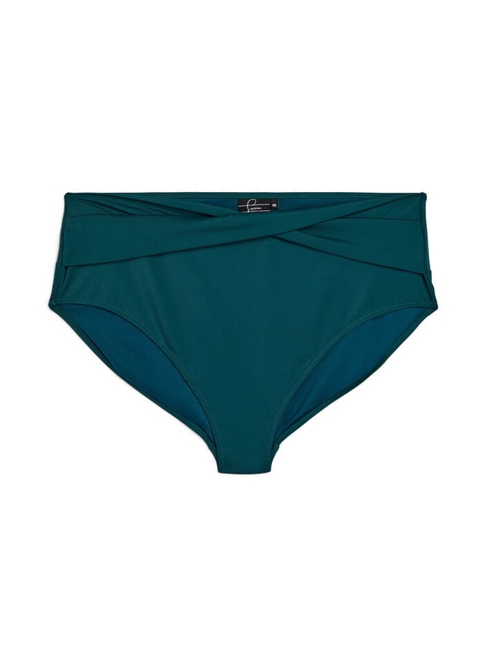 Bikinitruser med omslagsdetaljer, Grønn, Packshot image number 0