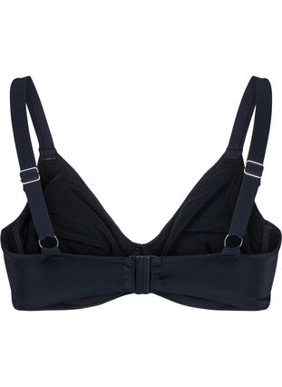 Zizzi Bikini-BH med bøyle og rynkedetaljer, Black, Packshot image number 1