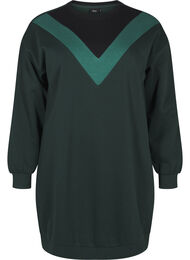 Lang, fargeblokket sweatshirt, Scarab Color Block