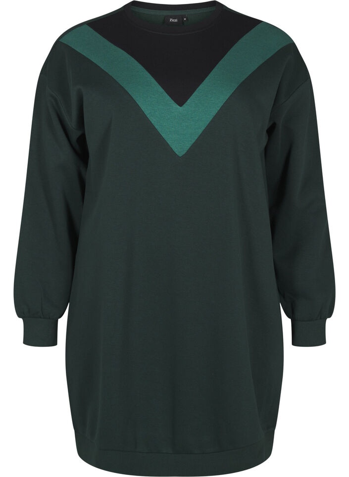 Lang, fargeblokket sweatshirt, Scarab Color Block, Packshot image number 0