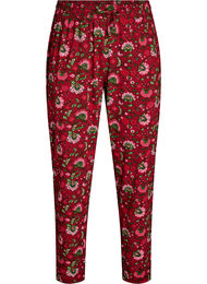 Bomulls pyjamasbukser med trykk, R&oslash;d
