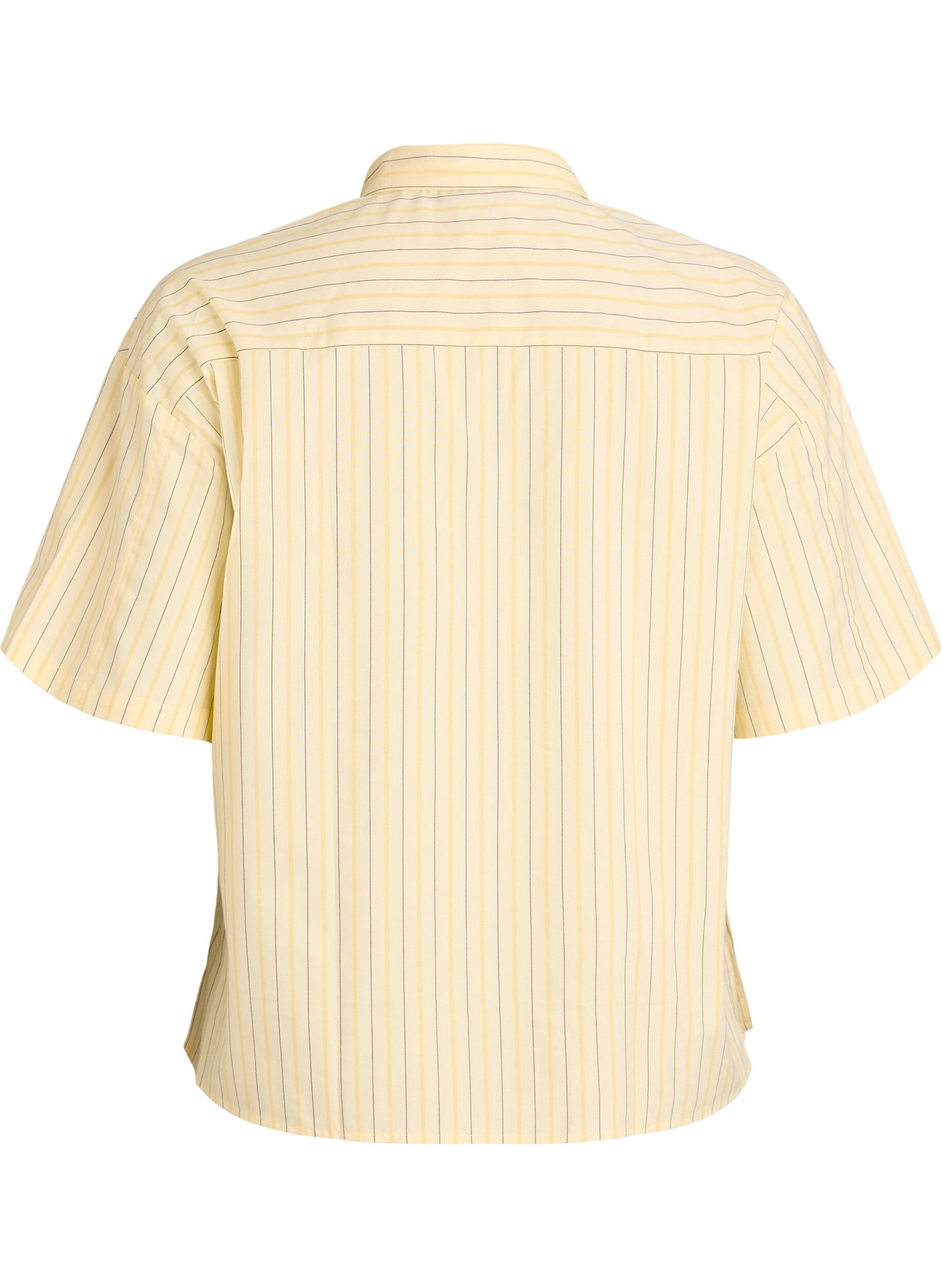 ZizziStripete bluse i en Loose fit, Gul, Packshot image number 1