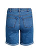 Tettsittende denimshorts med høy midje, Blå, Packshot image number 1