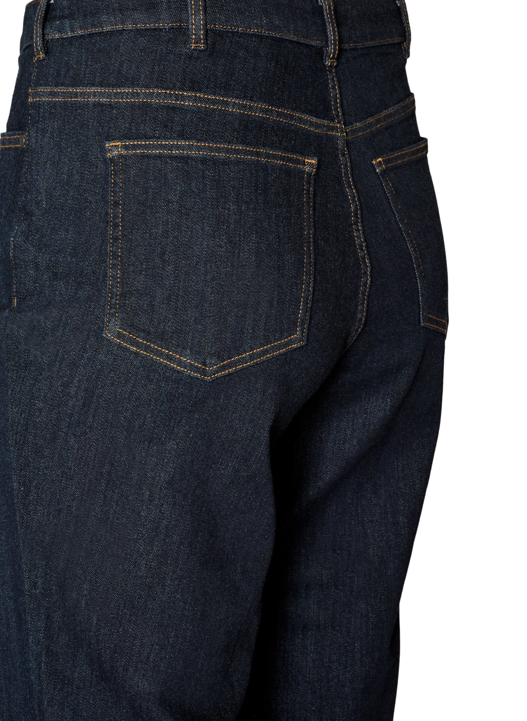 ZizziStraight fit Kiana jeans med h&oslash;y midje, Bl&aring;, Packshot image number 3