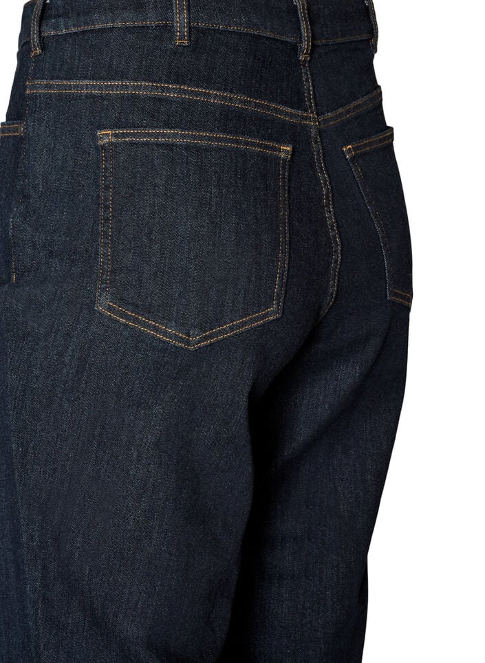 Straight fit Kiana jeans med h&oslash;y midje, Bl&aring;, Packshot image number 3