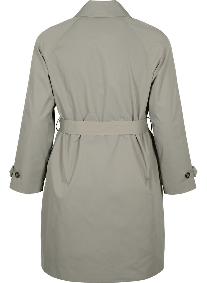 Trenchcoat med lommer og belte, Sea Spray, Packshot image number 1