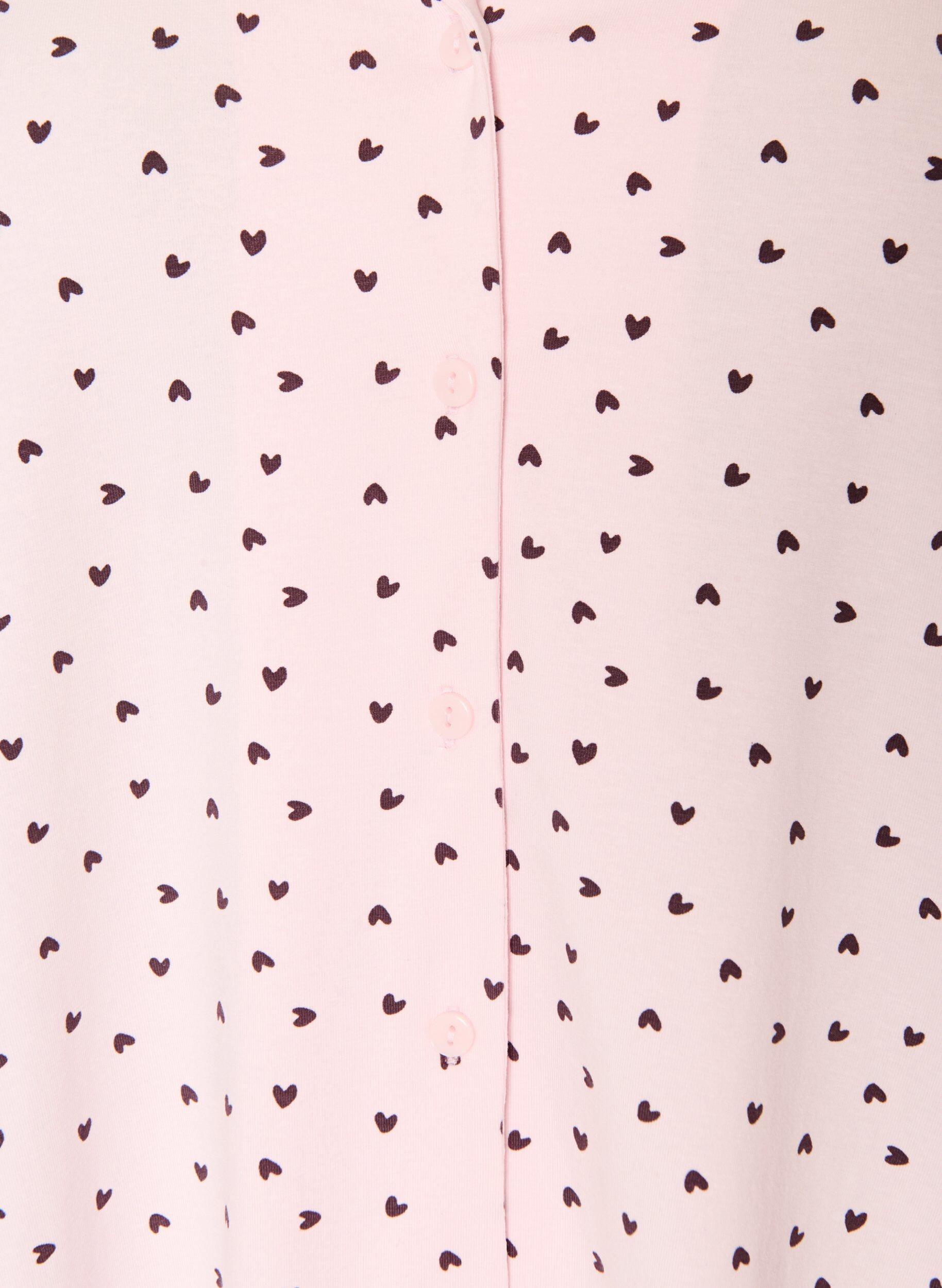 ZizziBomullsnattkjole med knappelukking, Rosa, Packshot image number 2