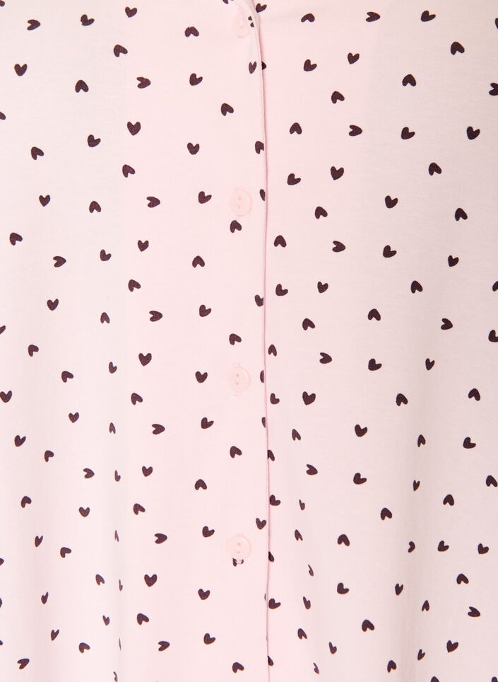 Bomullsnattkjole med knappelukking, Rosa, Packshot image number 2