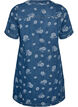 A-linje denimkjole med blomstertrykk, Bl&aring;, Packshot image number 1