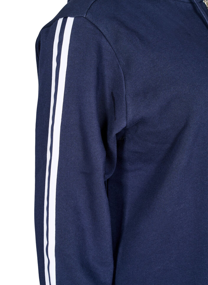 Kort sweatshirt-kjole med hette og lange ermer, Navy Blazer, Packshot image number 3