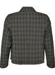 Kort blazer med rutete m&oslash;nster, Gr&aring;, Packshot image number 1