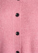 Ribbestrikket cardigan med knapper, Rosa, Packshot image number 2