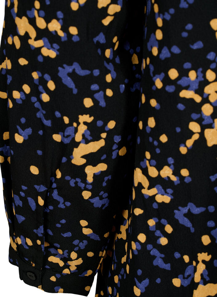 Tunika med FLASH-trykk og lange ermer, Black Splash AOP, Packshot image number 4