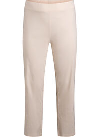 Elastisk bukse i viskose, Beige Elastisk bukse i viskose