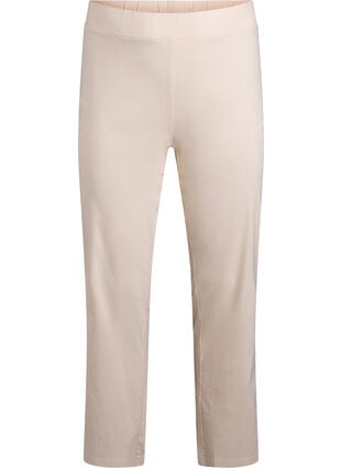 Zizzi Elastisk bukse i viskose, Beige, Packshot image number 0