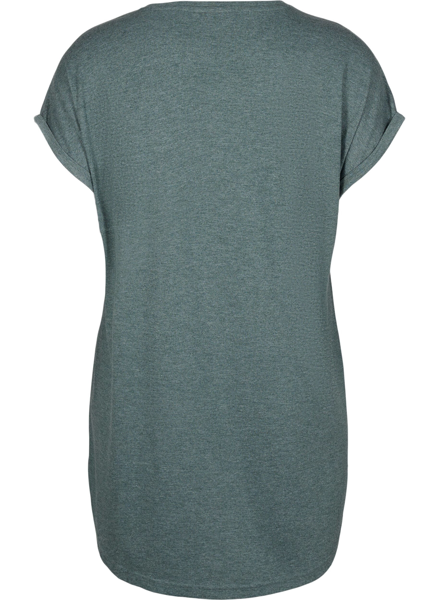 Zizzi Kortermet nattkjole med teksttrykk, , Packshot image number 1