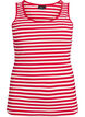 Stripete ribbestrikket singlet, R&oslash;d, Packshot image number 0