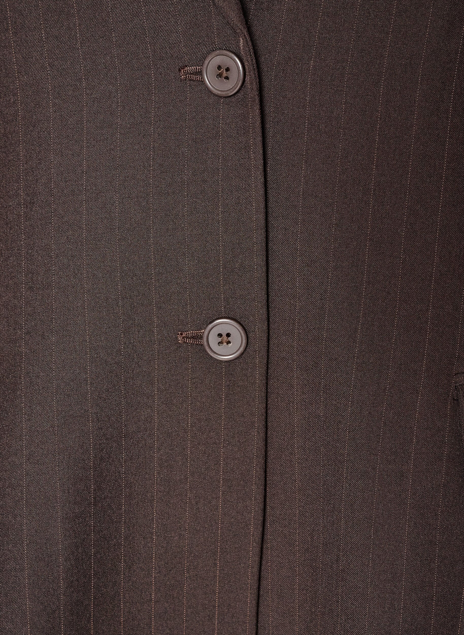 ZizziBlazer med lommer og splitter, Brun, Packshot image number 2