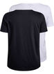 FLASH - 2-pakk t-skjorter med crewneck, Black/White, Packshot image number 1