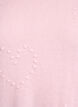 Løs strikkebluse med hjertemønster, Rosa, Packshot image number 2