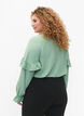 Bluse med volanger og knapper, Green Bay, Model image number 1