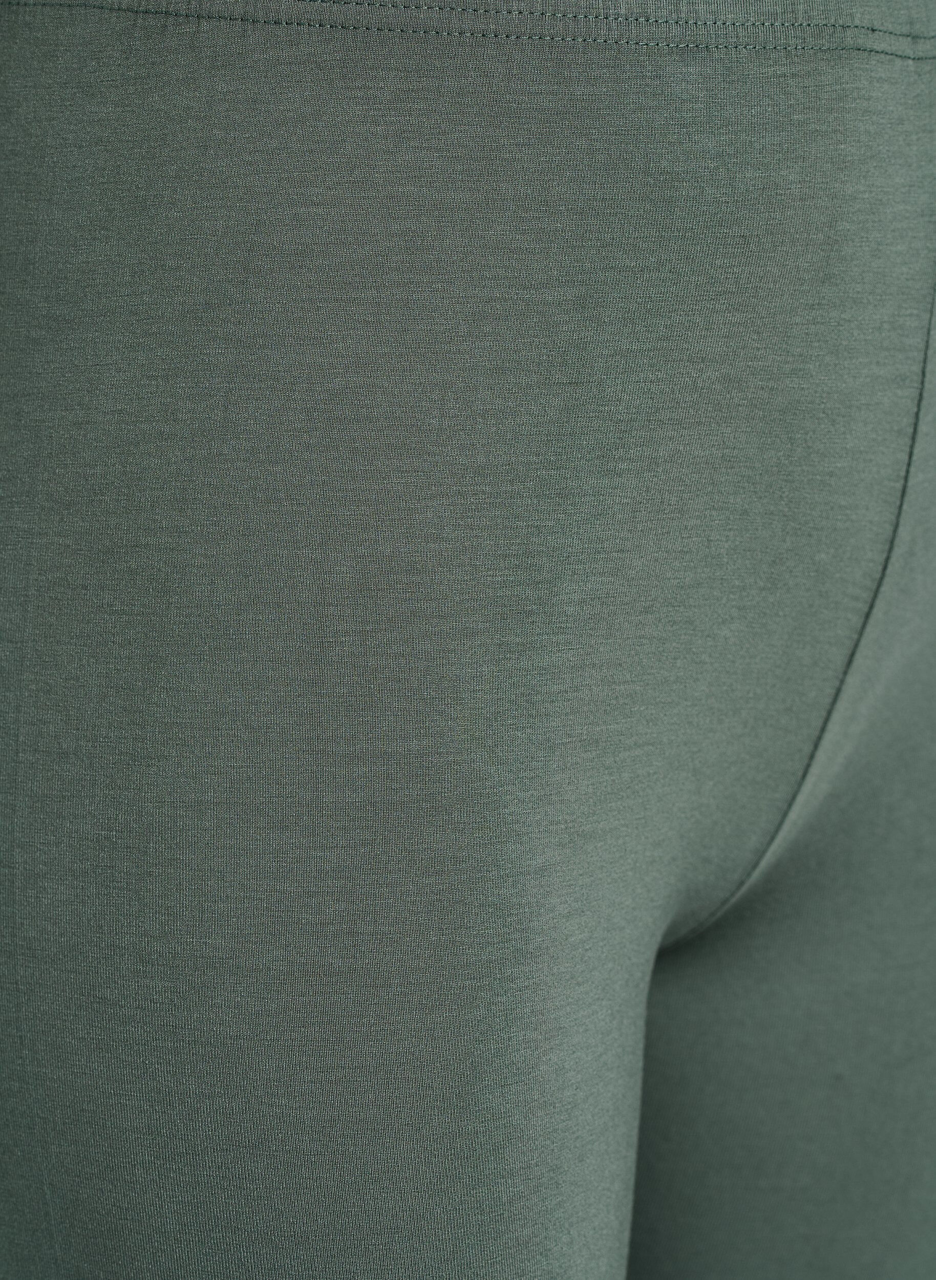 Zizzi Basisleggings i viskose med 3/4-lengde, Gr&oslash;nn, Packshot image number 2