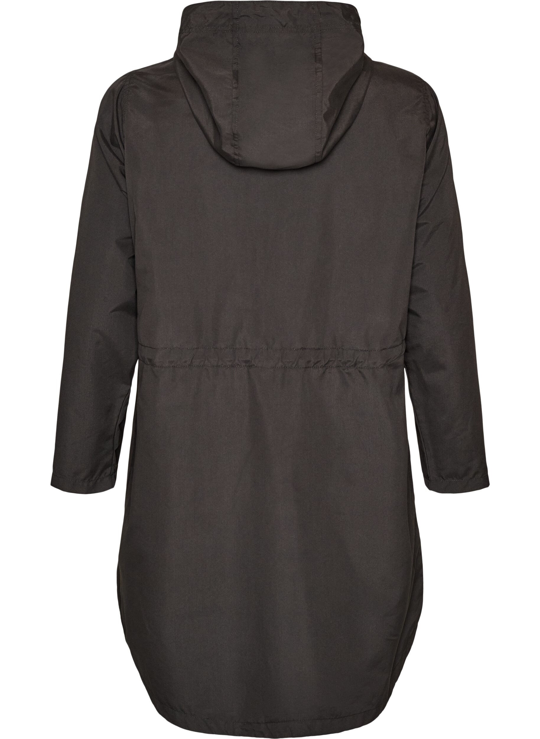 ZizziLett parkas med hette, Svart, Packshot image number 1