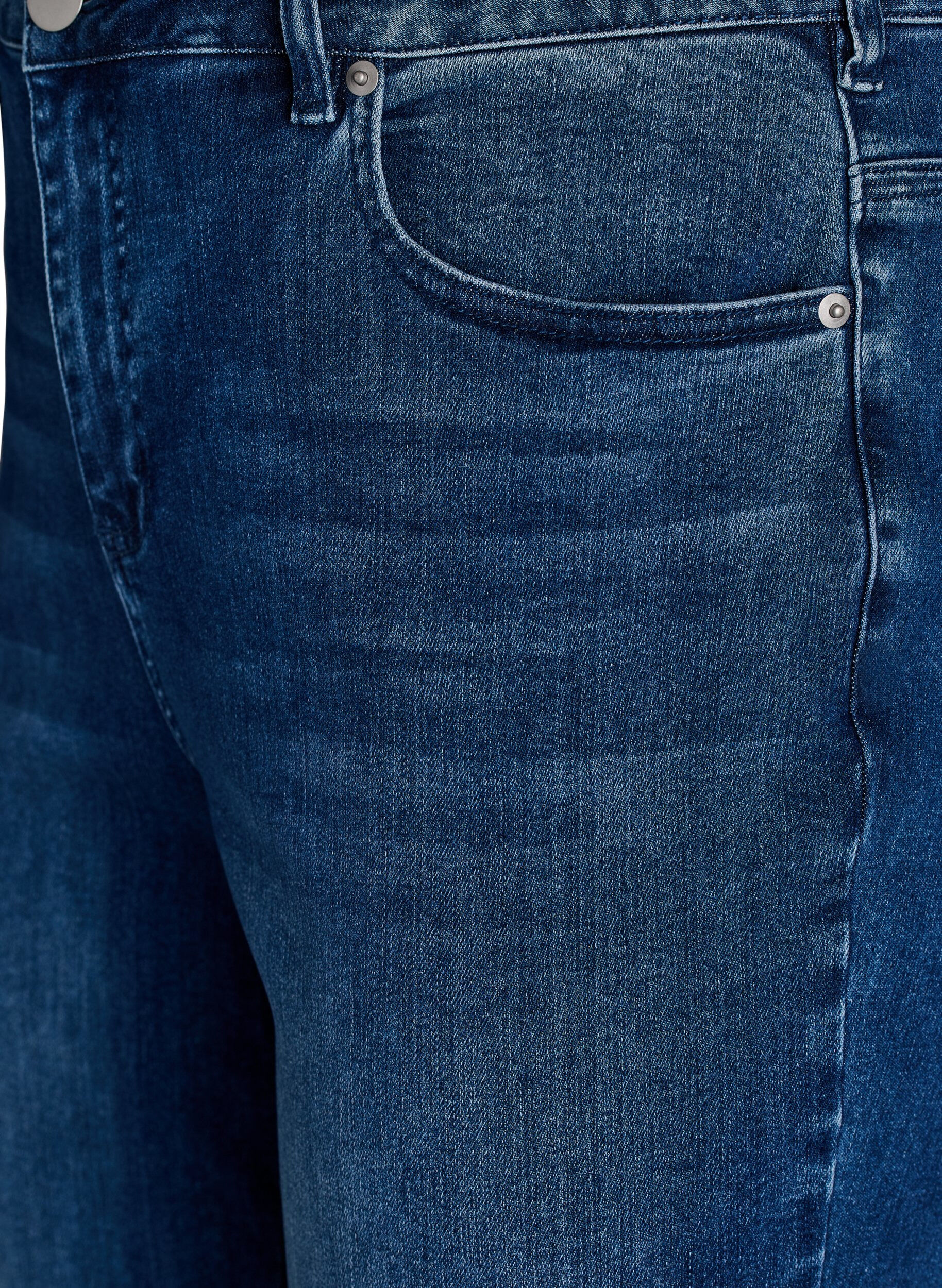Zizzi Bootcut jeans med h&oslash;y midje, Bl&aring;, Packshot image number 2