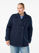 Kort k&aring;pe med dobbeltradede knapper, Bl&aring;, Model image number 0
