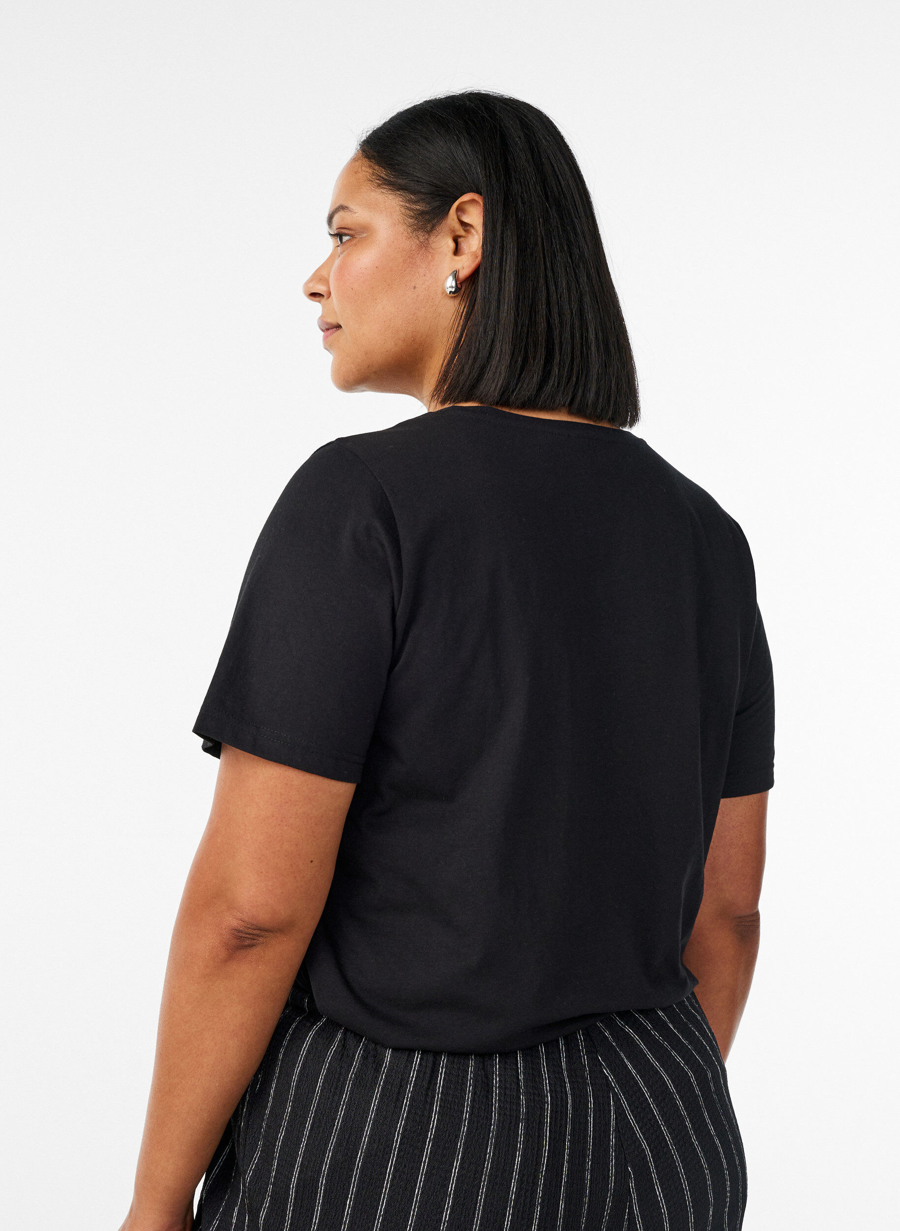 ZizziT-skjorte med trykk, Svart, Model image number 2