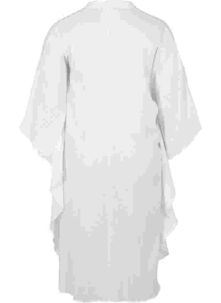 Strandkjole i bomull med knappelukking, Bright White, Packshot image number 1