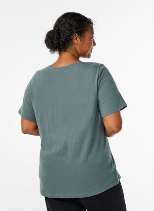 Zizzi FLASH - T-skjorte med trykk, Grønn, Model image number 2