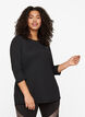 Treningsbluse med 3/4-ermer, Svart, Model image number 0