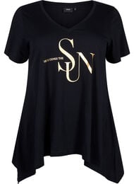 T-skjorte i bomull med korte ermer, Black W. Sun