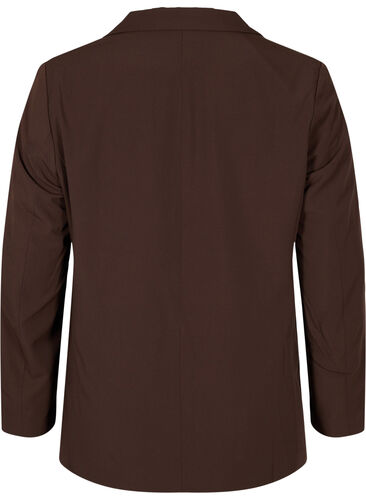 Klassisk blazer med lommer, Coffee Bean, Packshot image number 1
