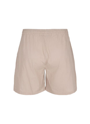 Løs shorts i bomullsblanding med lin, Simply Taupe, Packshot image number 1