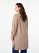 Lang strikket cardigan med lommer, Fossil w. TNT Mel. , Model image number 1