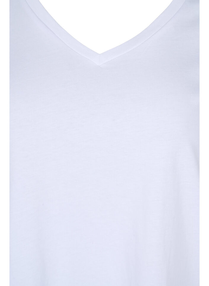 Basis T-skjorter i bomull 2 stk., Navy B/B White, Packshot image number 3