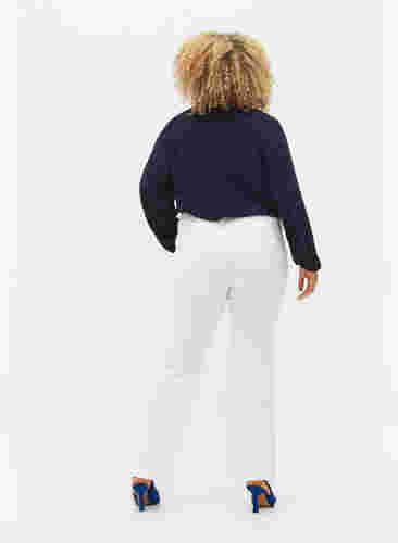 Ellen bootcut jeans med høyt liv, White, Model image number 1