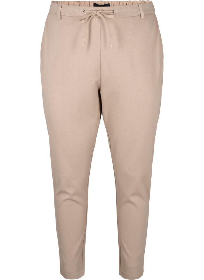 Croppede Maddison-bukser, Beige, Packshot image number 0