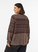 Jacquard m&oslash;nster cardigan, Brun, Model image number 2