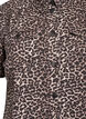 Denimskjortekjole med leopardtrykk, Brun, Packshot image number 2