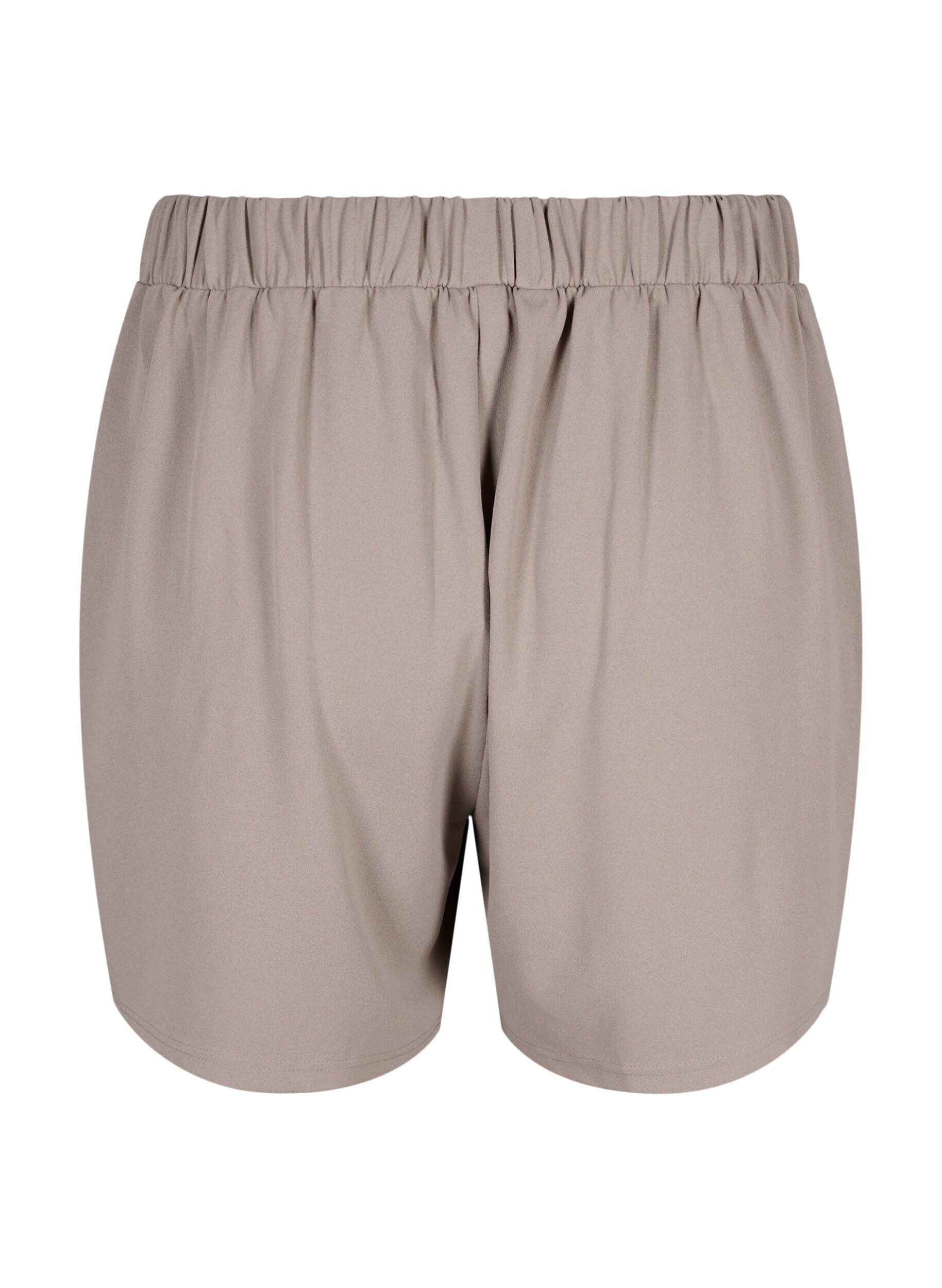 Zizzi FLASH - L&oslash;stsittende shorts med lommer, Beige, Packshot image number 1