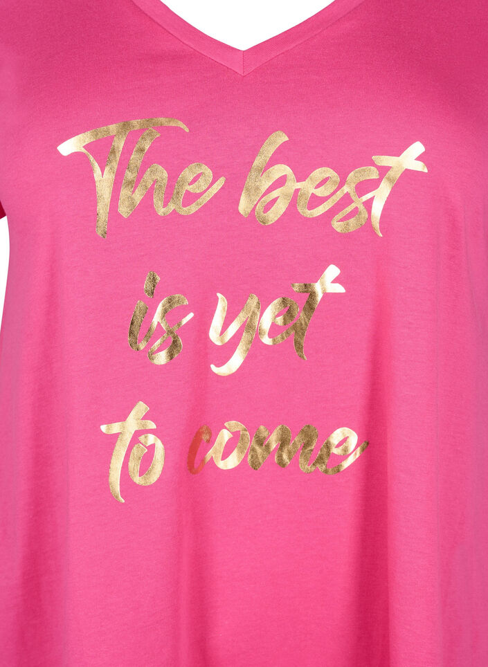 T-skjorte i bomull med korte ermer, Raspberry S. Best, Packshot image number 2