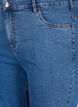 Tettsittende dongerishorts med h&oslash;y midje, Blue Denim, Packshot image number 2