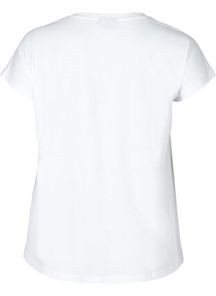 T-skjorte med v-hals, Bright White, Packshot image number 1